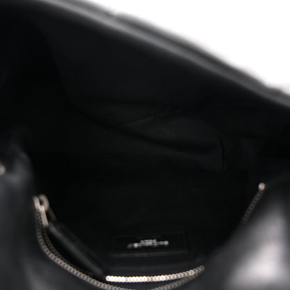 Saint Laurent Lambskin Quilted Small Loulou Puffer Monogram Chain Satchel Black 5 of 10