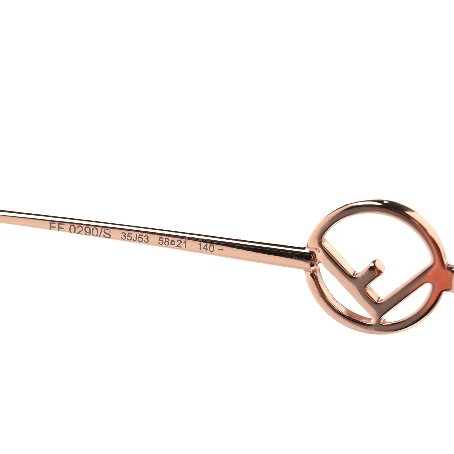 Metal Acetate F is Fendi Cat Eye Sunglasses FF 0290/S  Pink Gold