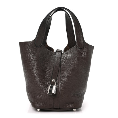 Hermes Taurillon Clemence Picotin Lock 18 PM Cacao 1 of 10