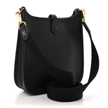 Hermes Taurillon Clemence Evelyne TPM Black 3 of 11