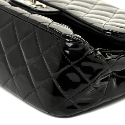 Chanel Patent Quilted Jumbo Double Flap Black 6 of 22