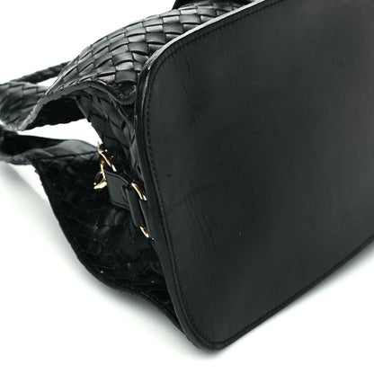 Bottega Veneta Nappa Intrecciato Shoulder Bag Black 8 of 9