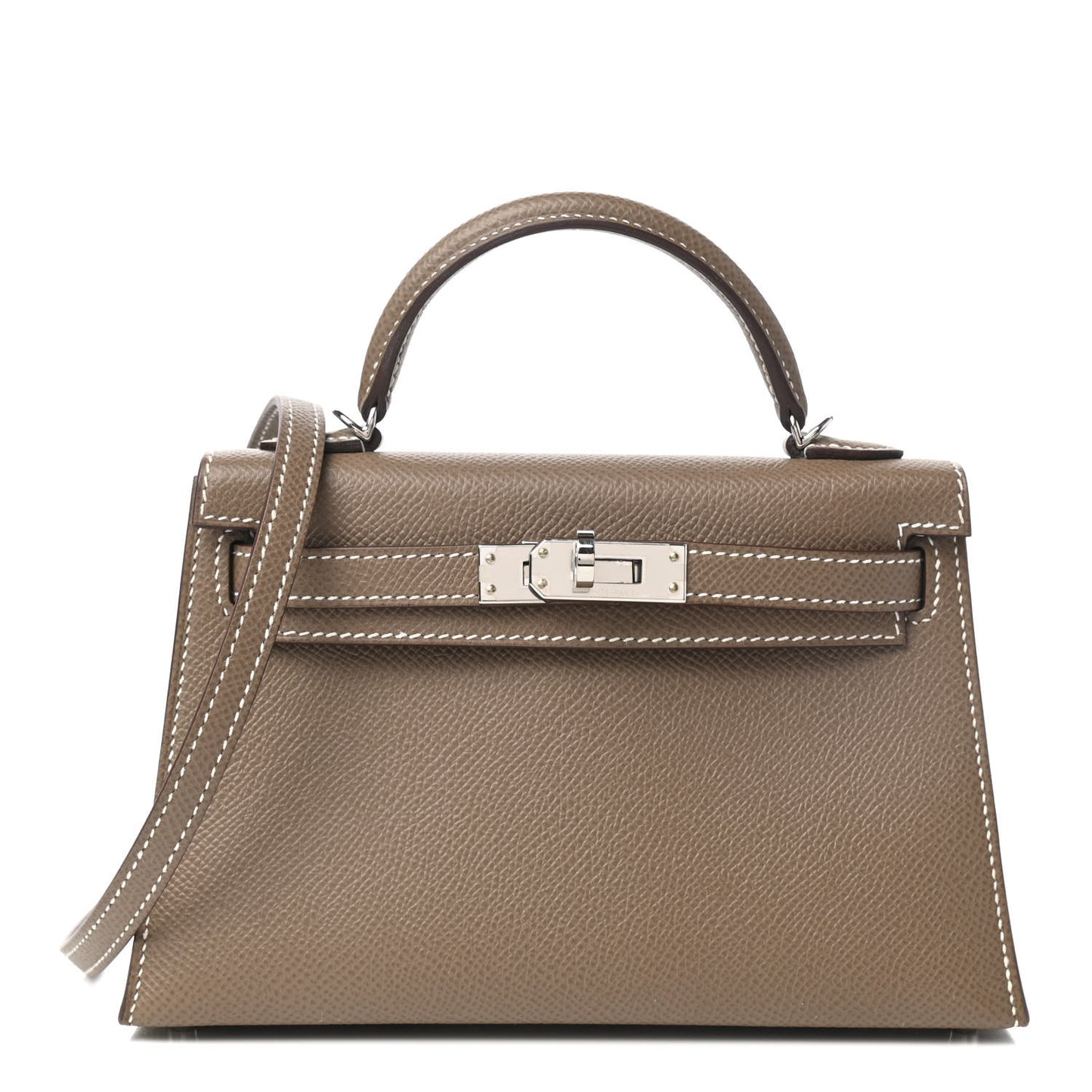 Epsom Mini Kelly Sellier 20 Etoupe