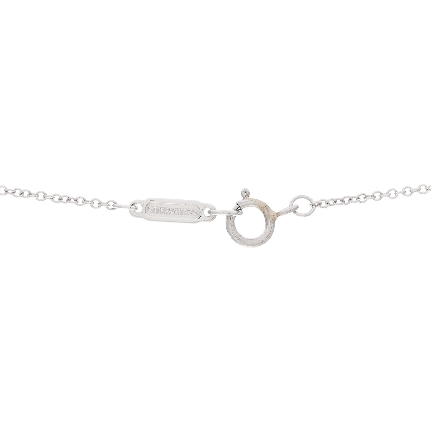 Tiffany Platinum Diamond Small Heart Pendant Necklace 5 of 7