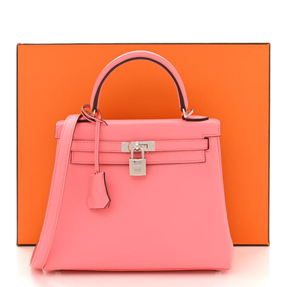 Hermes Swift Kelly Retourne 25 Rose Azalee 13 of 13