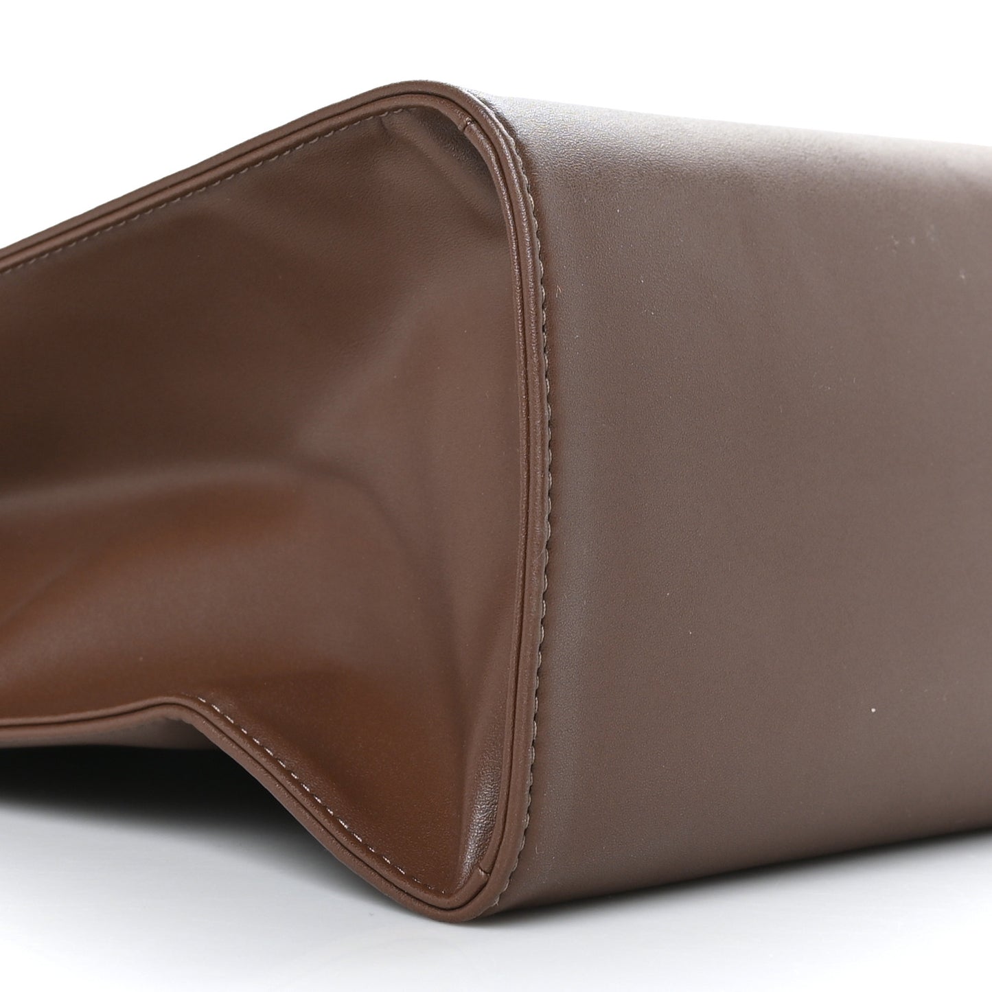 Vegan Leather Medium Shopping Bag Chocolate