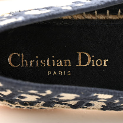 Christian Dior Oblique Embroidered Granville 15mm Espadrilles 38.5 Deep Blue 12 of 20