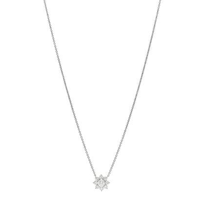 Harry Winston Platinum Diamond Petite Sunflower Pendant Necklace 1 of 5