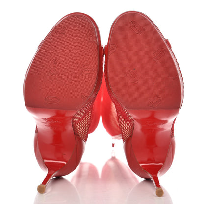 Christian Louboutin Fishnet Alta Dentelle 120 Boots 40 Red 5 of 11