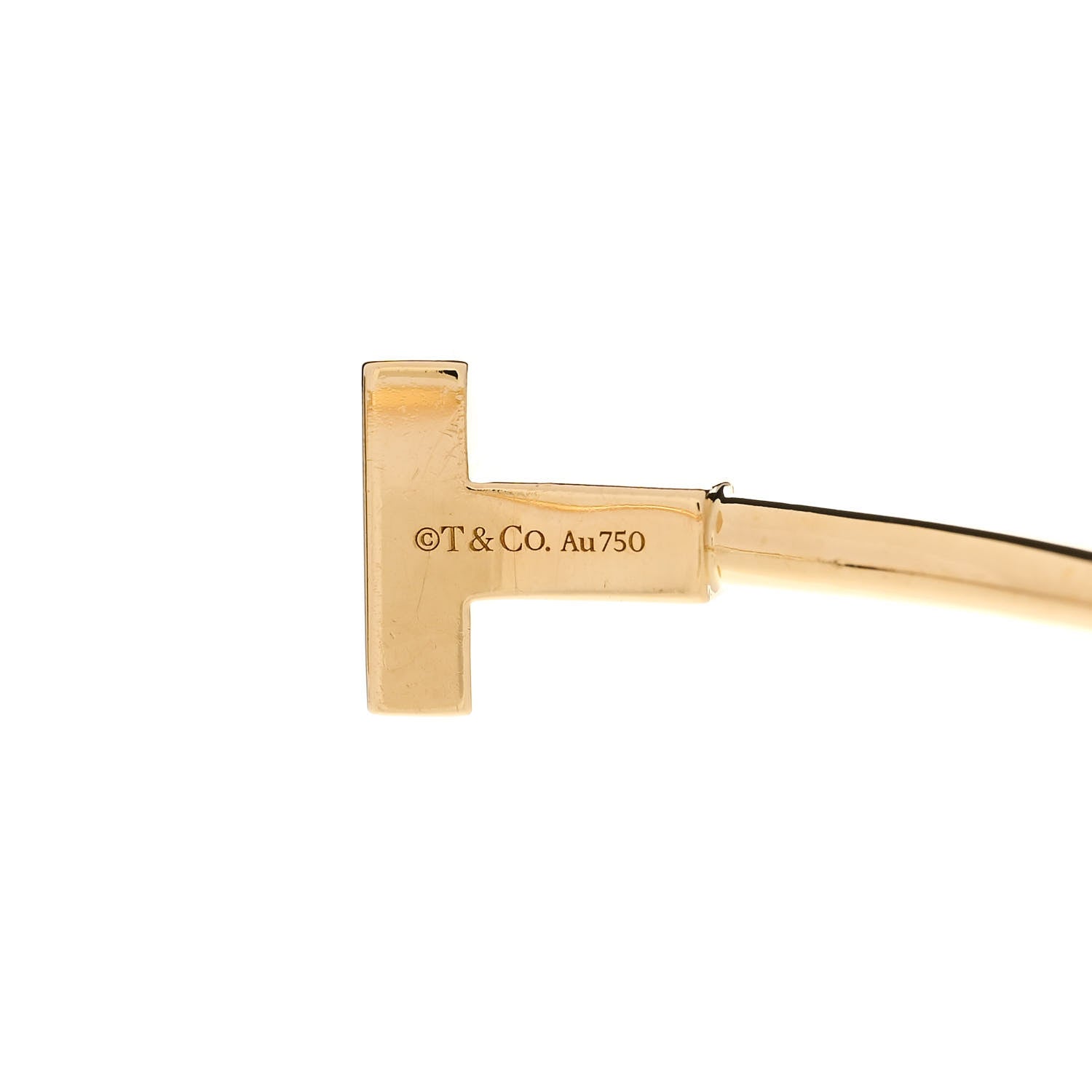 Tiffany 18K Yellow Gold T Wire Bracelet 3 of 6