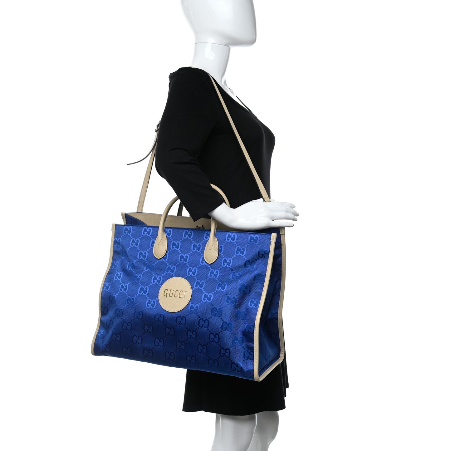 Econyl Nylon Monogram Large Off The Grid Tote Bag Orient Blue New Plaster