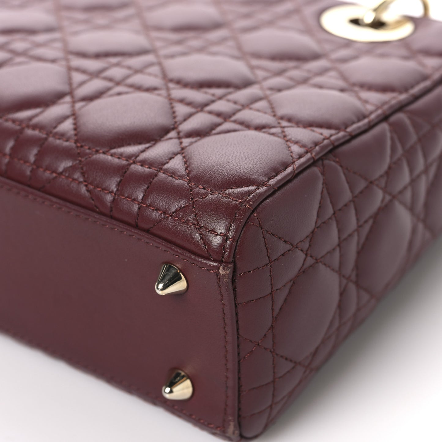 Lambskin Cannage Small My ABCDior Lady Dior Red Bricks