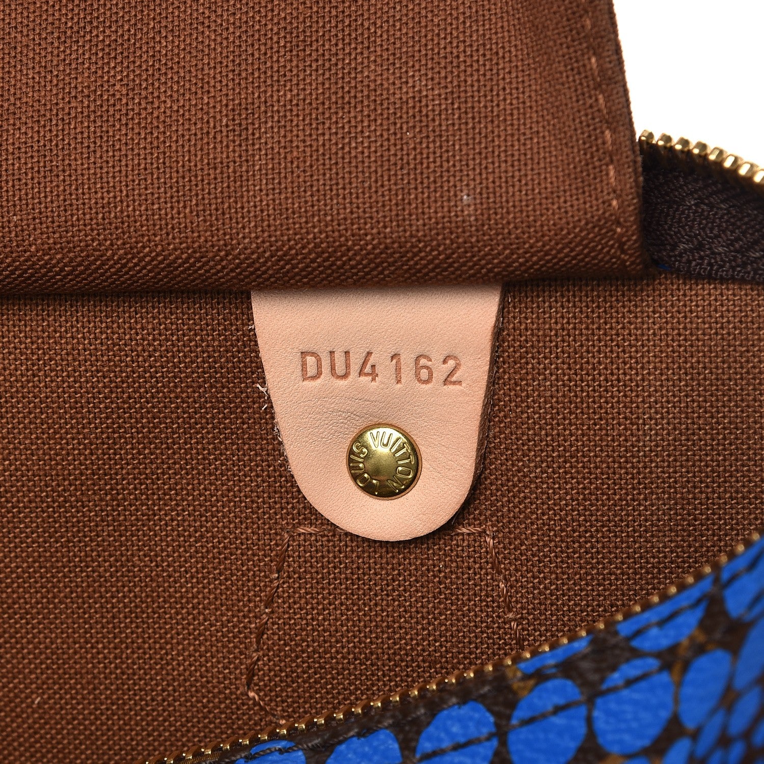 Louis Vuitton Monogram Kusama Town Speedy 30 Blue 7 of 10