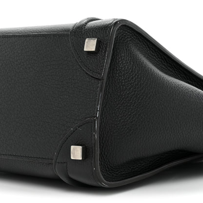 Celine Drummed Calfskin Micro Luggage Black 7 of 25