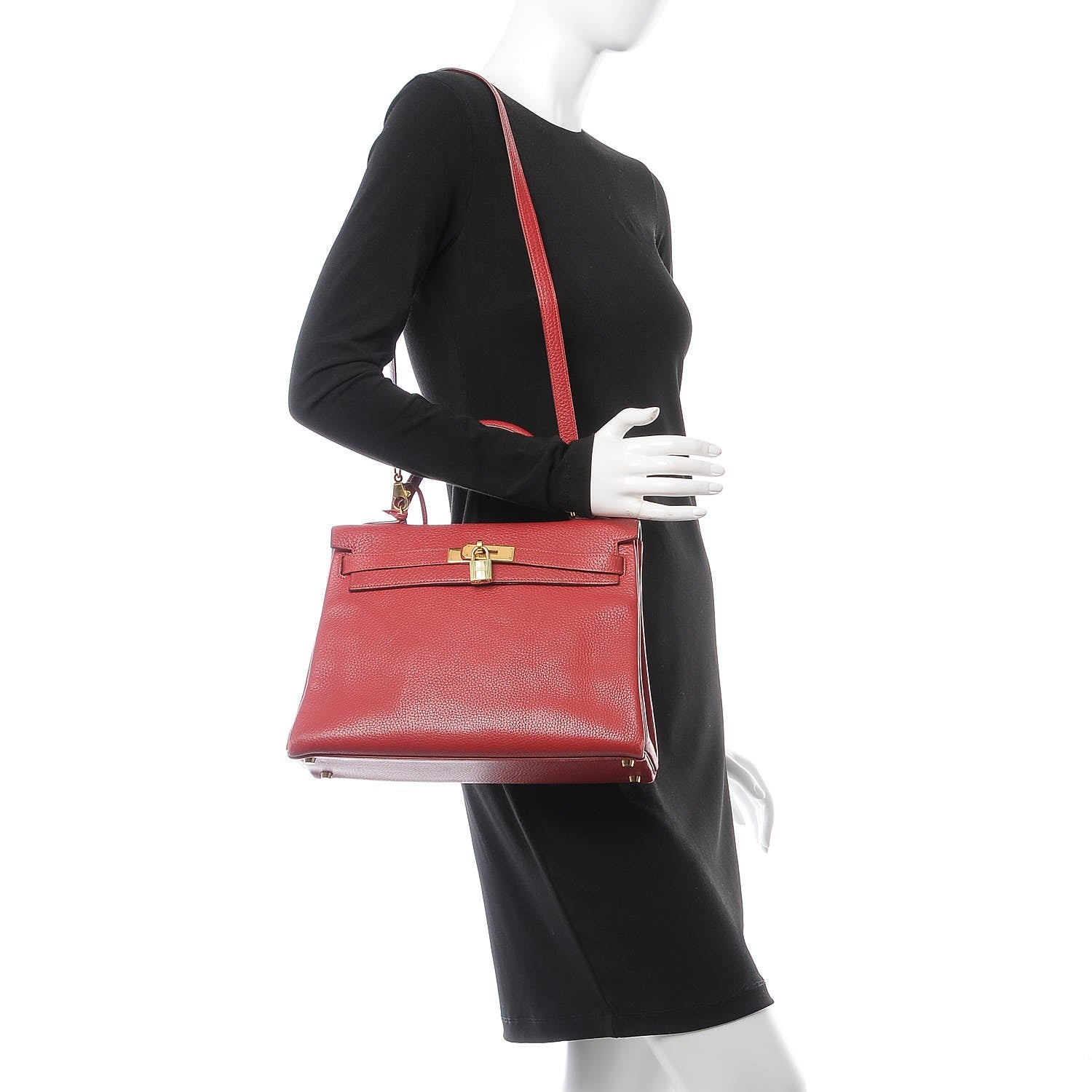 Hermes Taurillon Clemence Retourne Kelly 32 Rouge 3 of 41