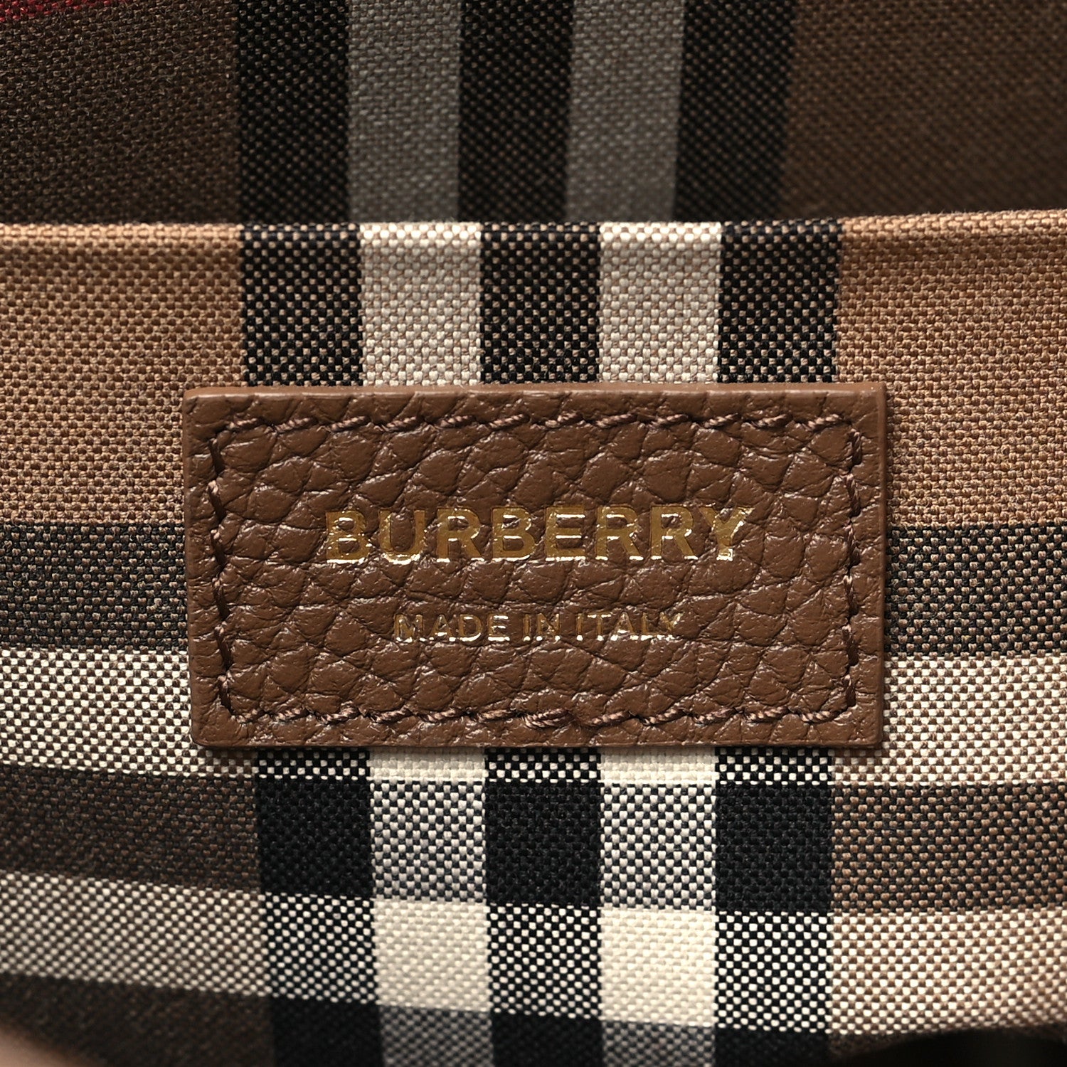 Burberry Calfskin Medium Bucket Bag Earth 6 of 9