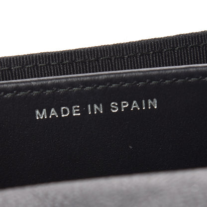 Chanel Crumpled Calfskin Quilted Flap Card Holder Wallet So Black 7 of 9