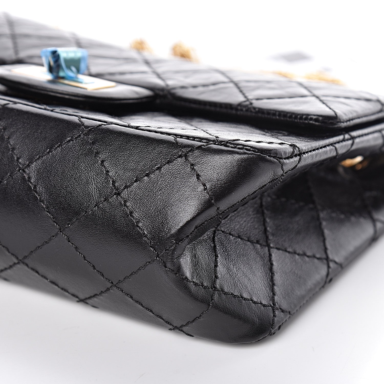 Chanel Aged Calfskin Quilted 2.55 Reissue Mini Flap Black 10 of 11
