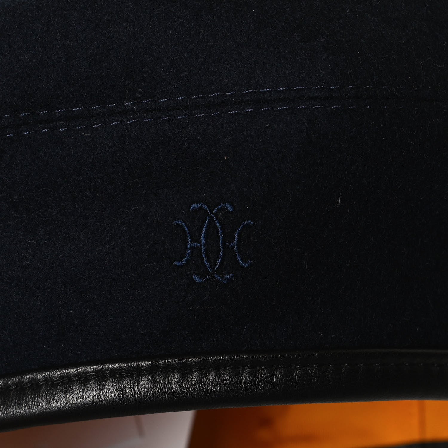 Hermes Cashmere Lambskin Saint-Honore Beret 59 Navy 9 of 9