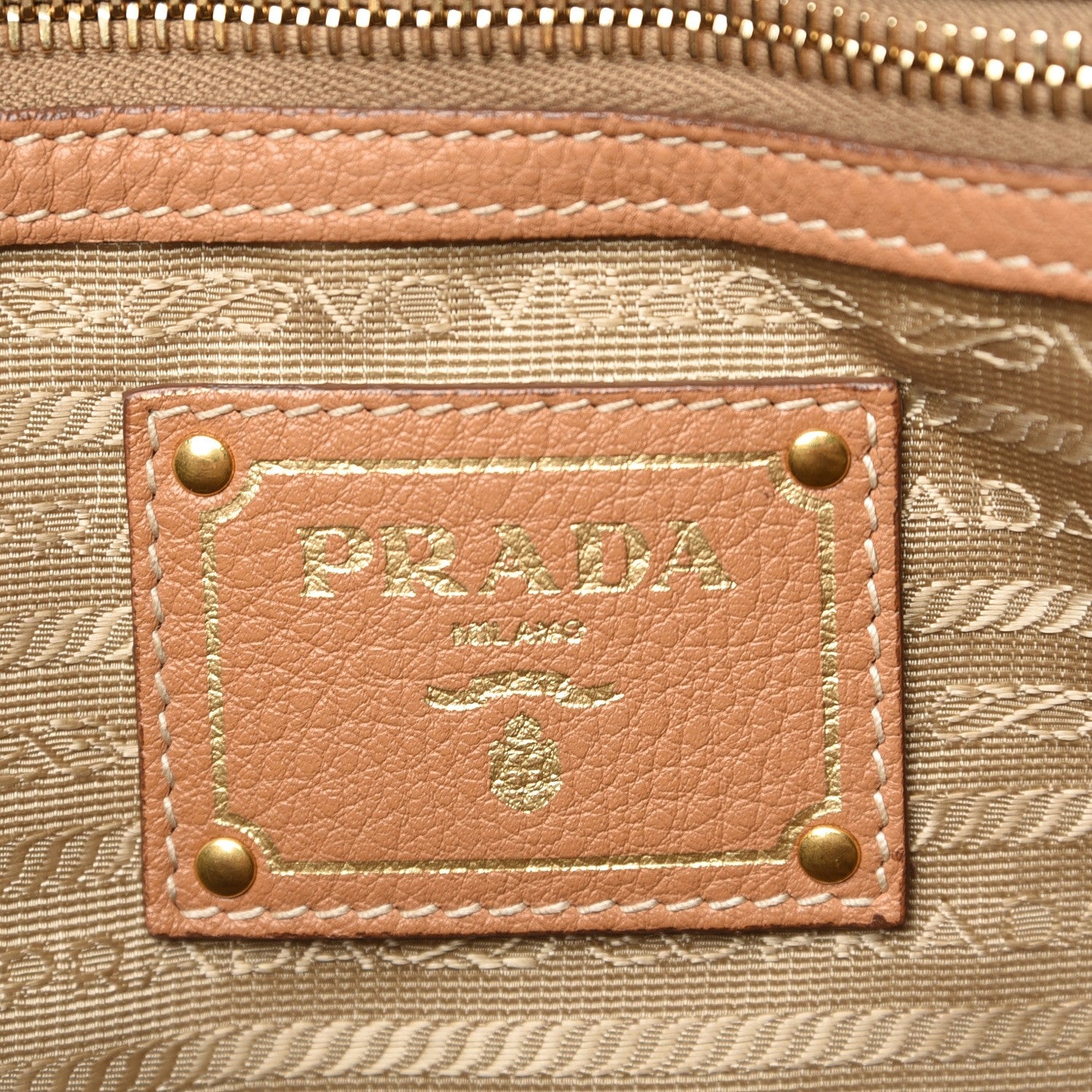 Prada Vitello Daino Tote Naturale 7 of 9