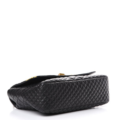 Versace Nappa Quilted Barocco Print Icon Shoulder Bag Black 3 of 9