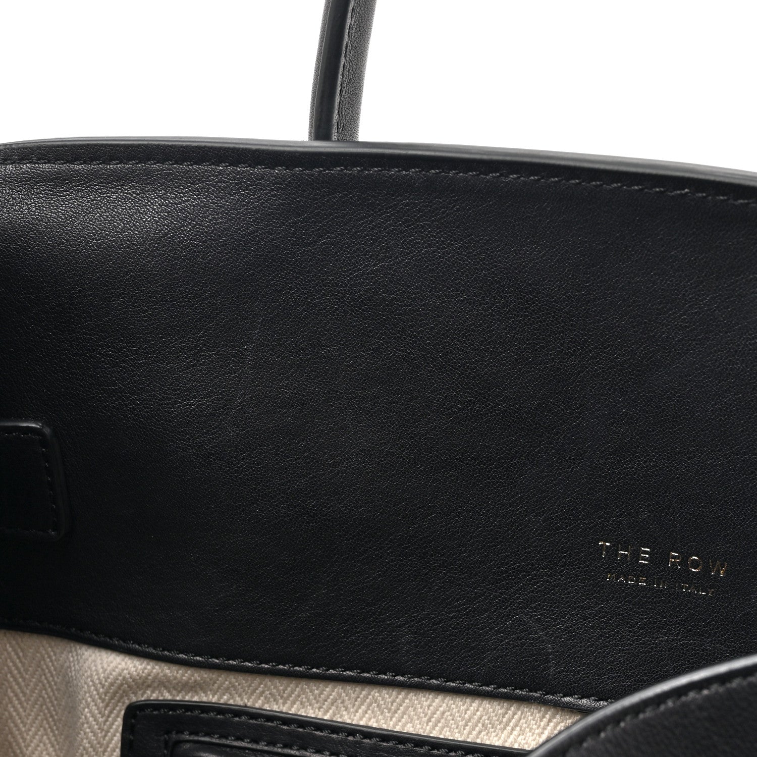 The Row Polished Saddle Calfskin Soft Margaux 15 Black 12 of 12