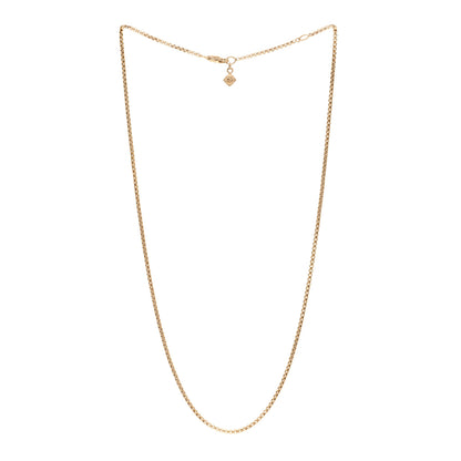 David Yurman 18K Yellow Gold 1.7mm Box Chain Necklace 3 of 4