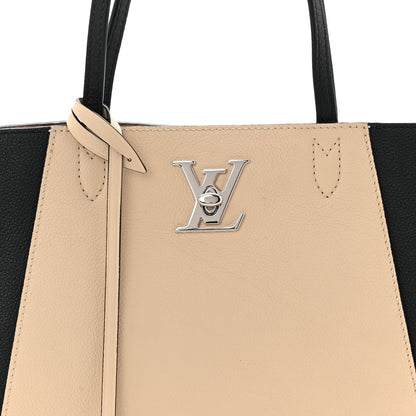 Louis Vuitton Calfskin Lockme Cabas Vanille Black 8 of 11