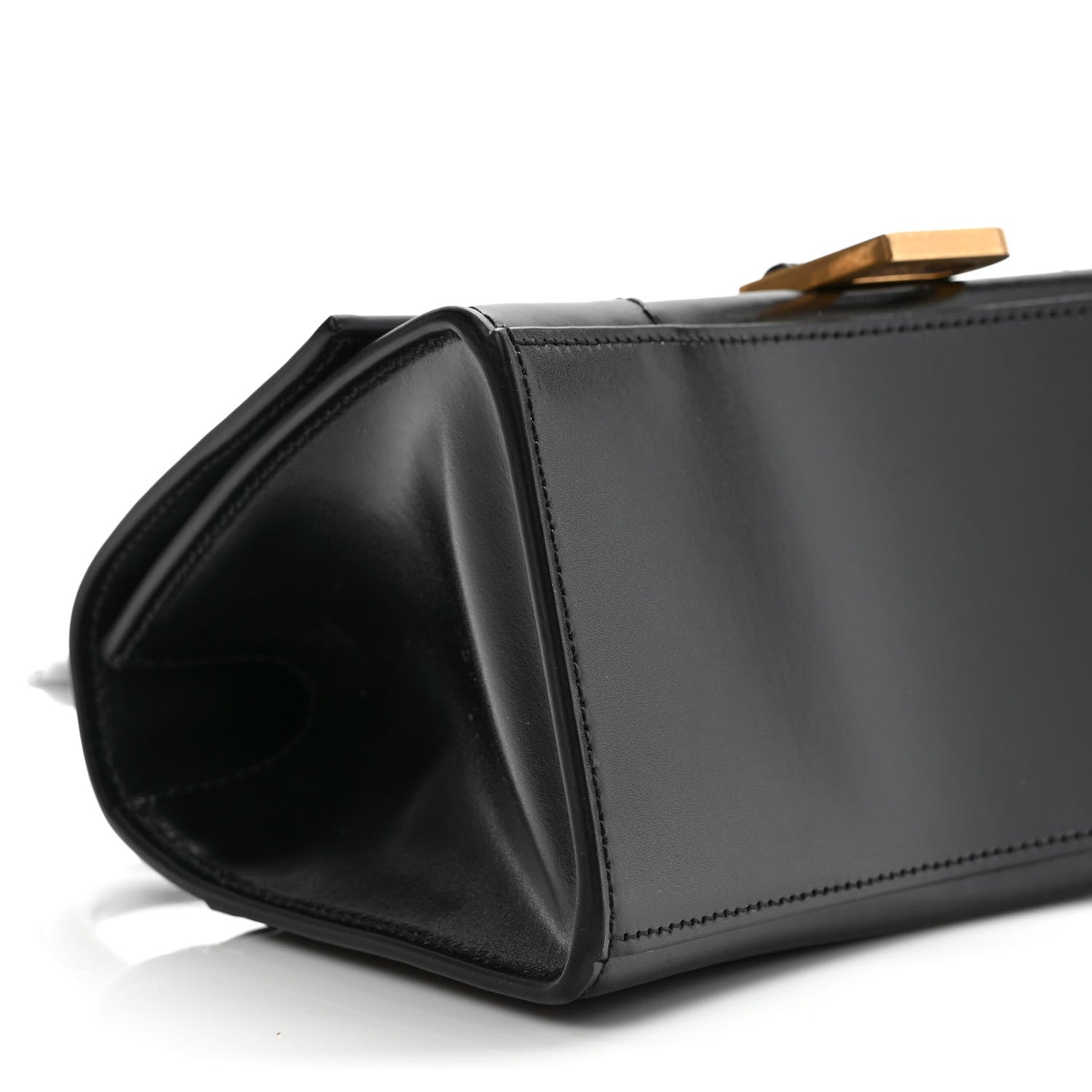 Balenciaga Shiny Box Calfskin Small Hourglass Top Handle Bag Black 7 of 8