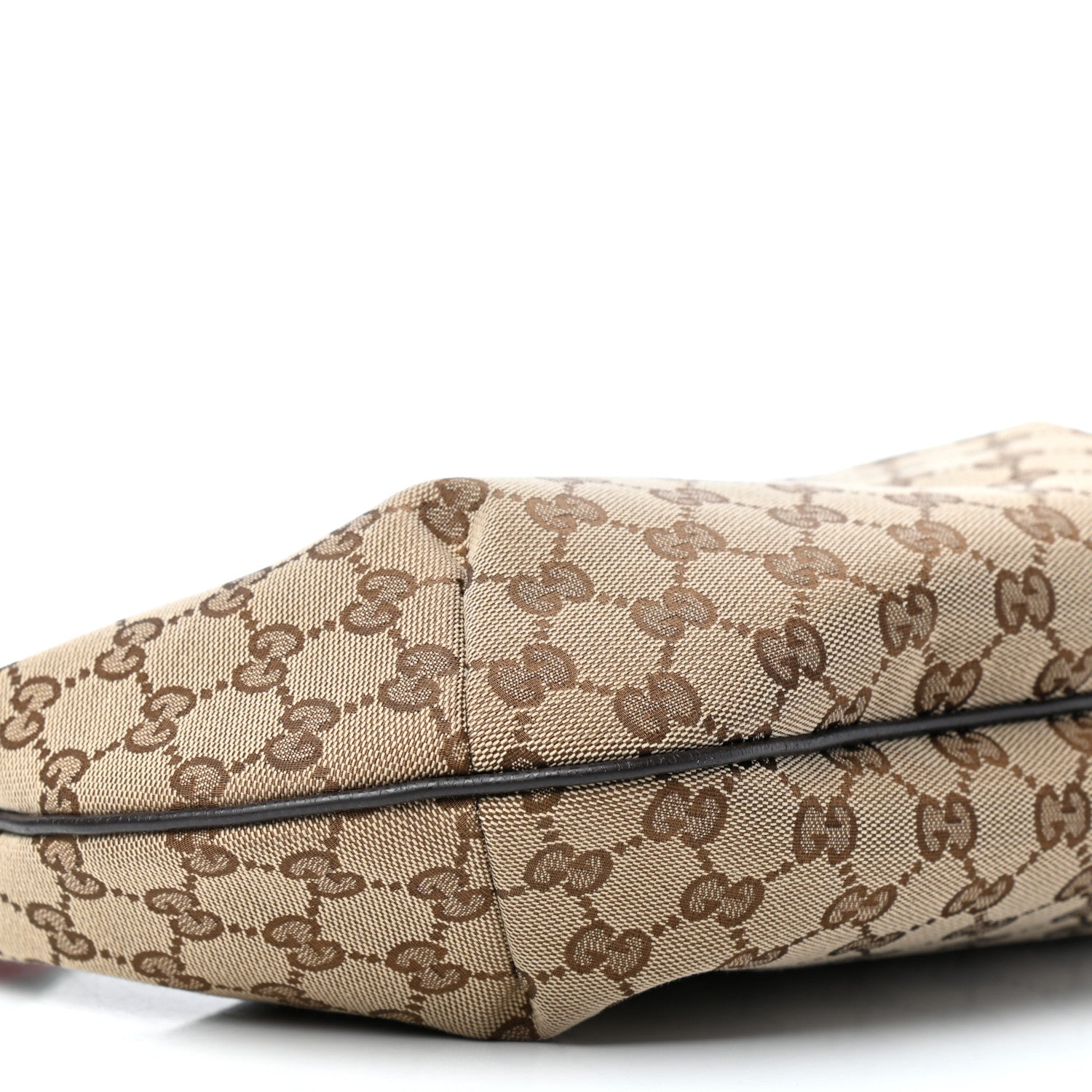 Gucci Monogram Web Medium Half Moon Hobo Dark Brown 8 of 10