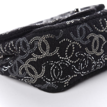 Chanel Tweed Strass Mini Pudong Flap Black 7 of 10