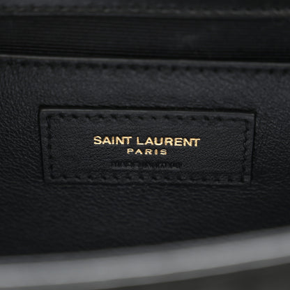 Saint Laurent Crocodile Embossed Nubuck Small Monogram Kate Satchel Black 11 of 19