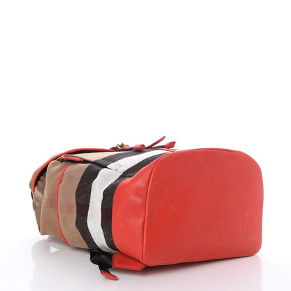 Burberry Canvas Mega Check Drifton Backpack Red 4 of 8