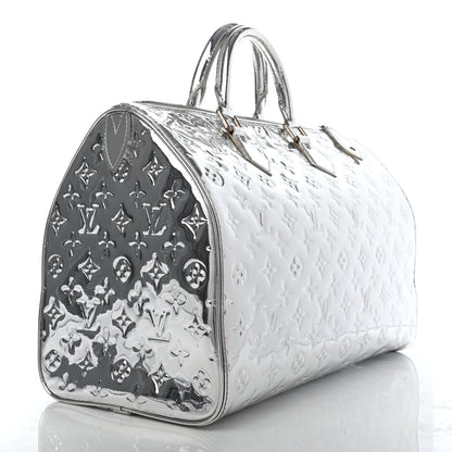 Louis Vuitton Monogram Miroir Speedy 35 Silver 3 of 11