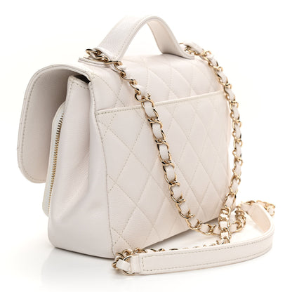 Chanel Caviar Quilted Small Business Affinity Flap White 2 of 9