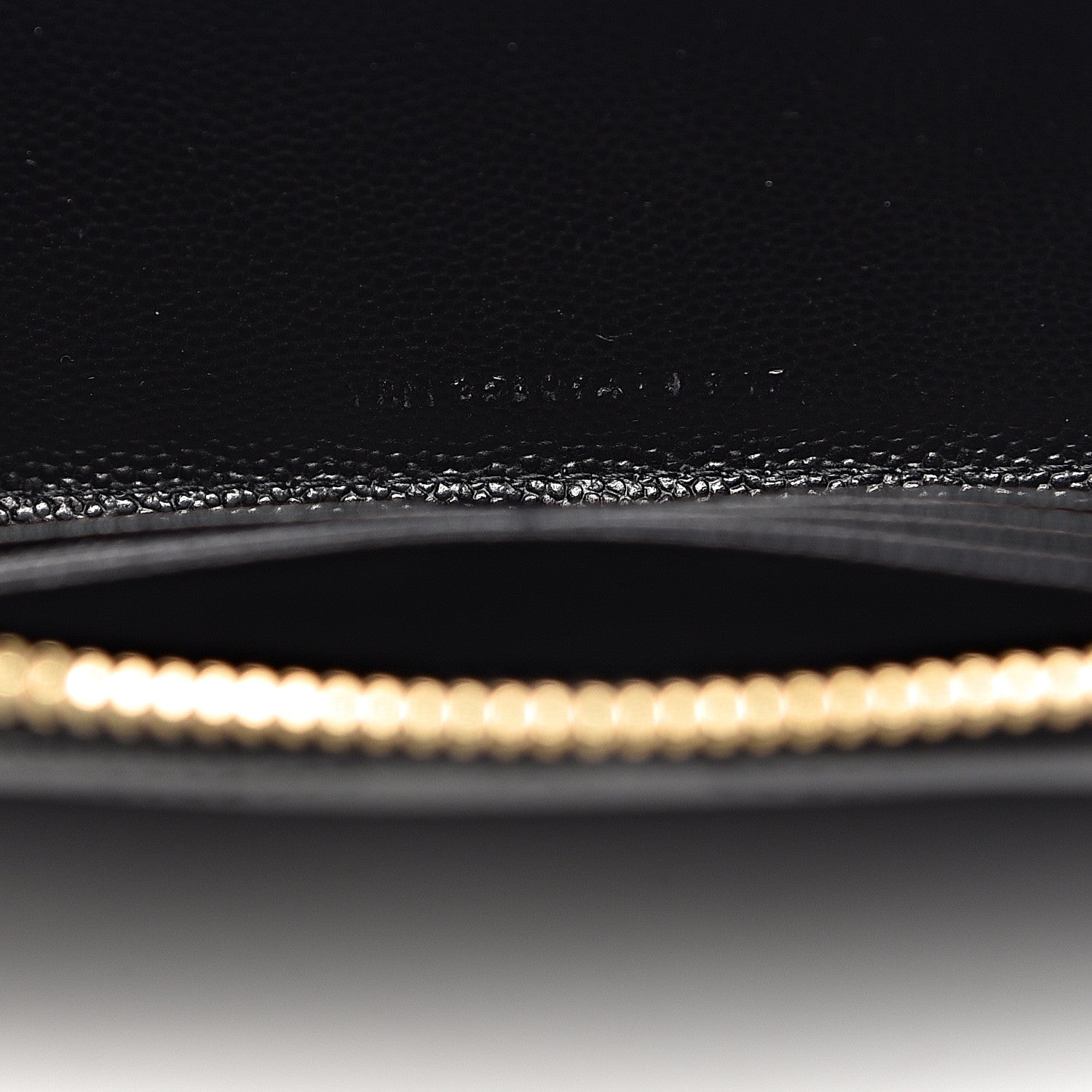 Saint Laurent Grain De Poudre Matelasse Chevron Monogram Zip Around Wallet Black 8 of 9