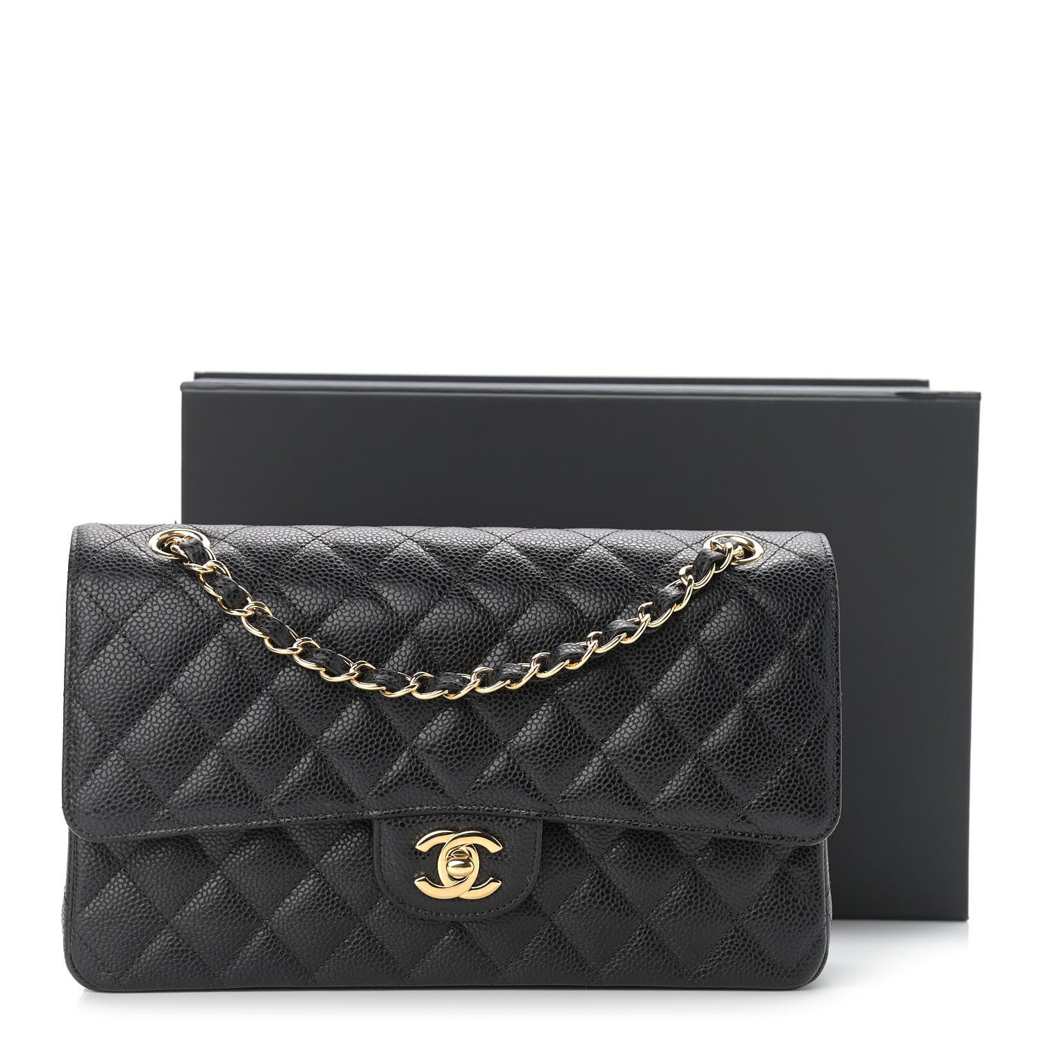 Chanel Caviar Quilted Medium Double Flap Black 11 of 11