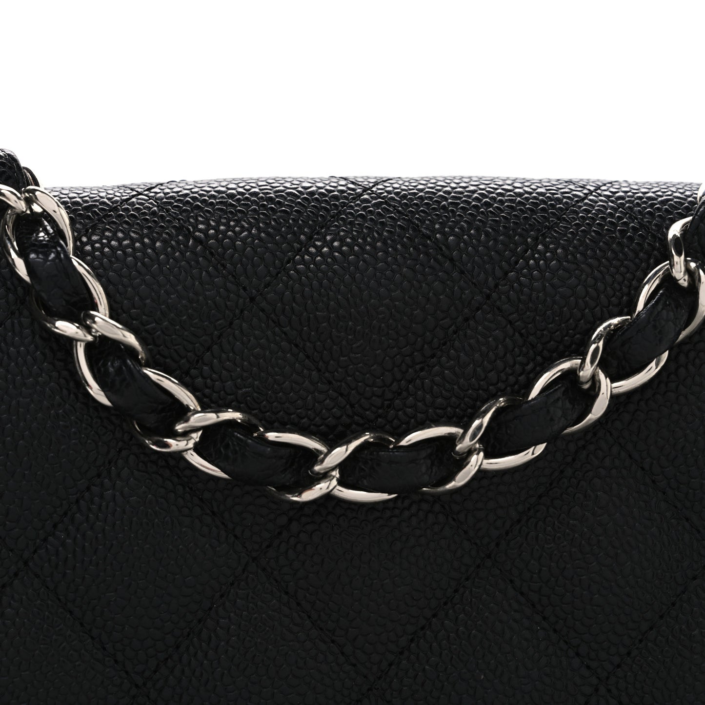 Caviar Quilted Jumbo Single Flap Black