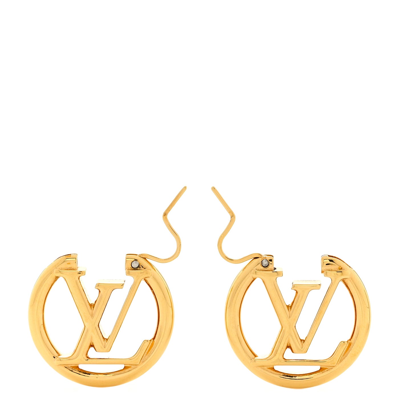 Metal Small Louise Hoop Earrings Gold