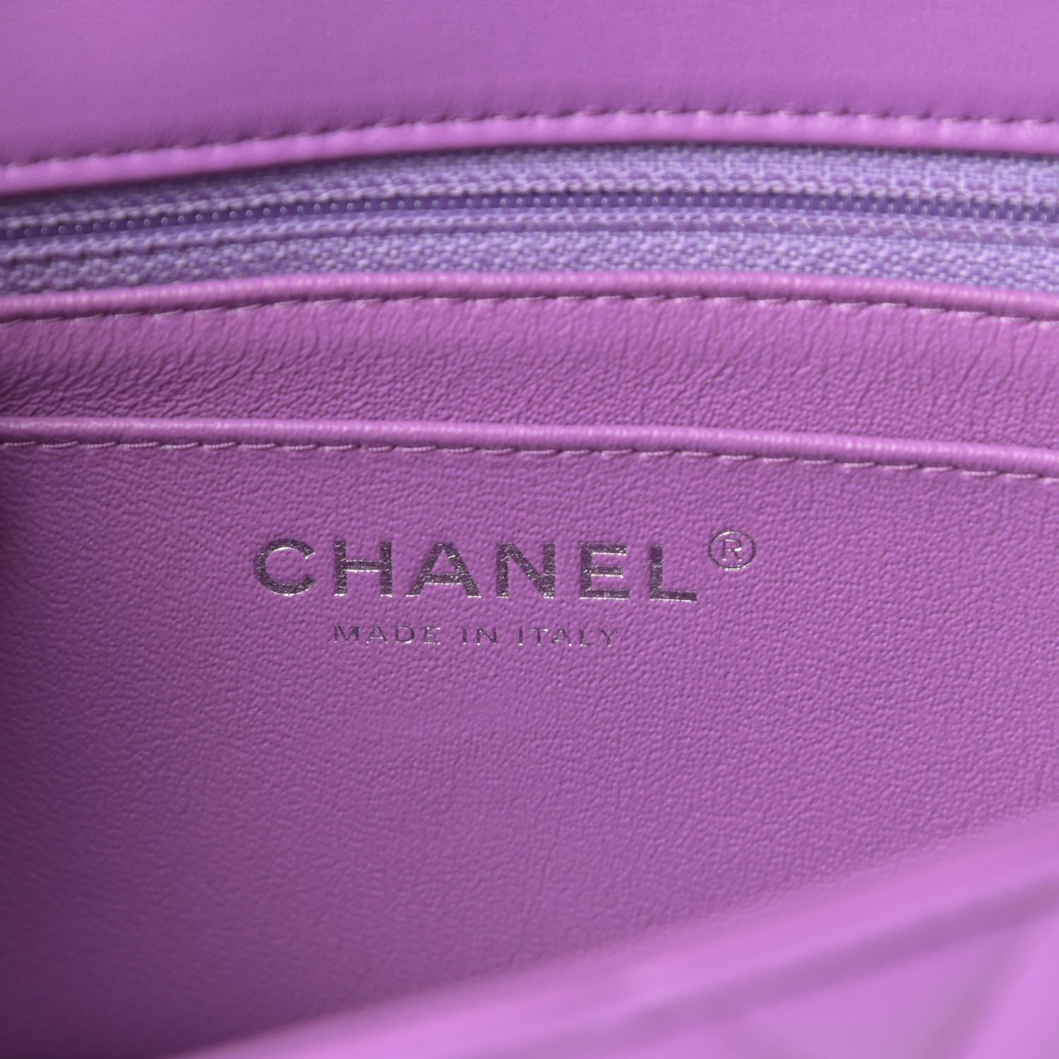 Chanel Lambskin Quilted Mini Rectangular Flap Purple 6 of 11