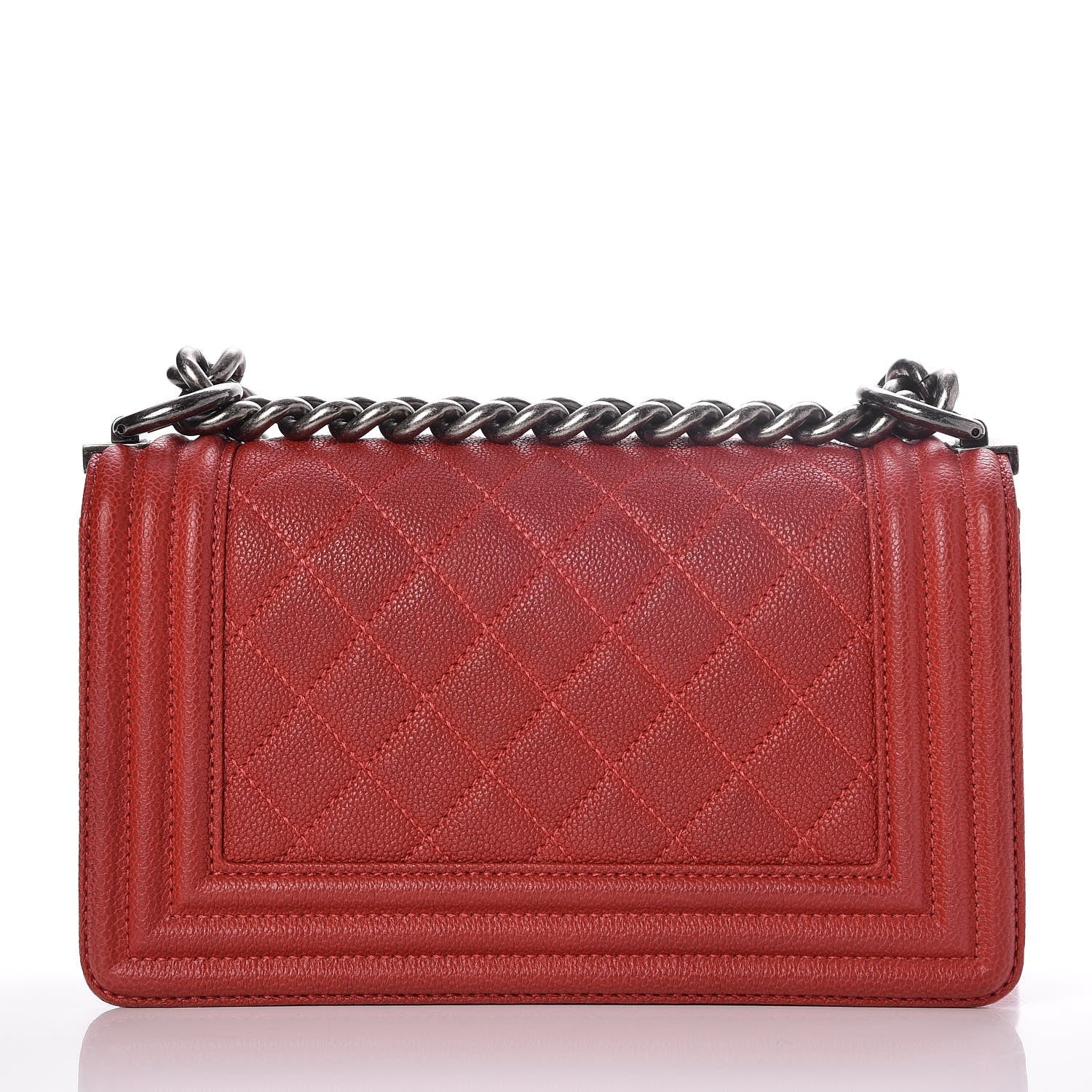 Chanel Caviar Quilted Small Boy Flap Red 4 of 8