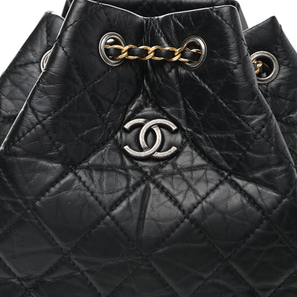Chanel Aged Calfskin Quilted Gabrielle Backpack Black 8 of 10