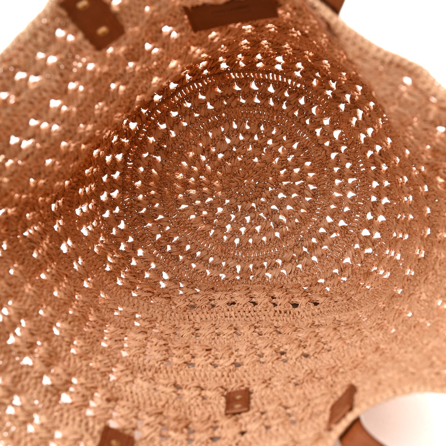 Raffia Calfskin Medium Panier Tote Naturel