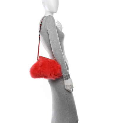 Fendi Fox Fur Shiny Nappa Small Fendi First Papavero 2 of 10