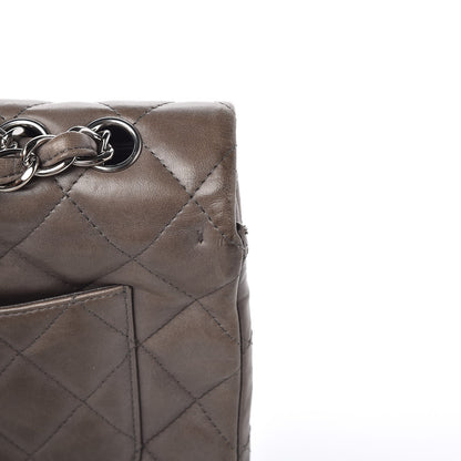 Chanel Lambskin Quilted Jumbo Single Flap Dark Grey 10 of 16