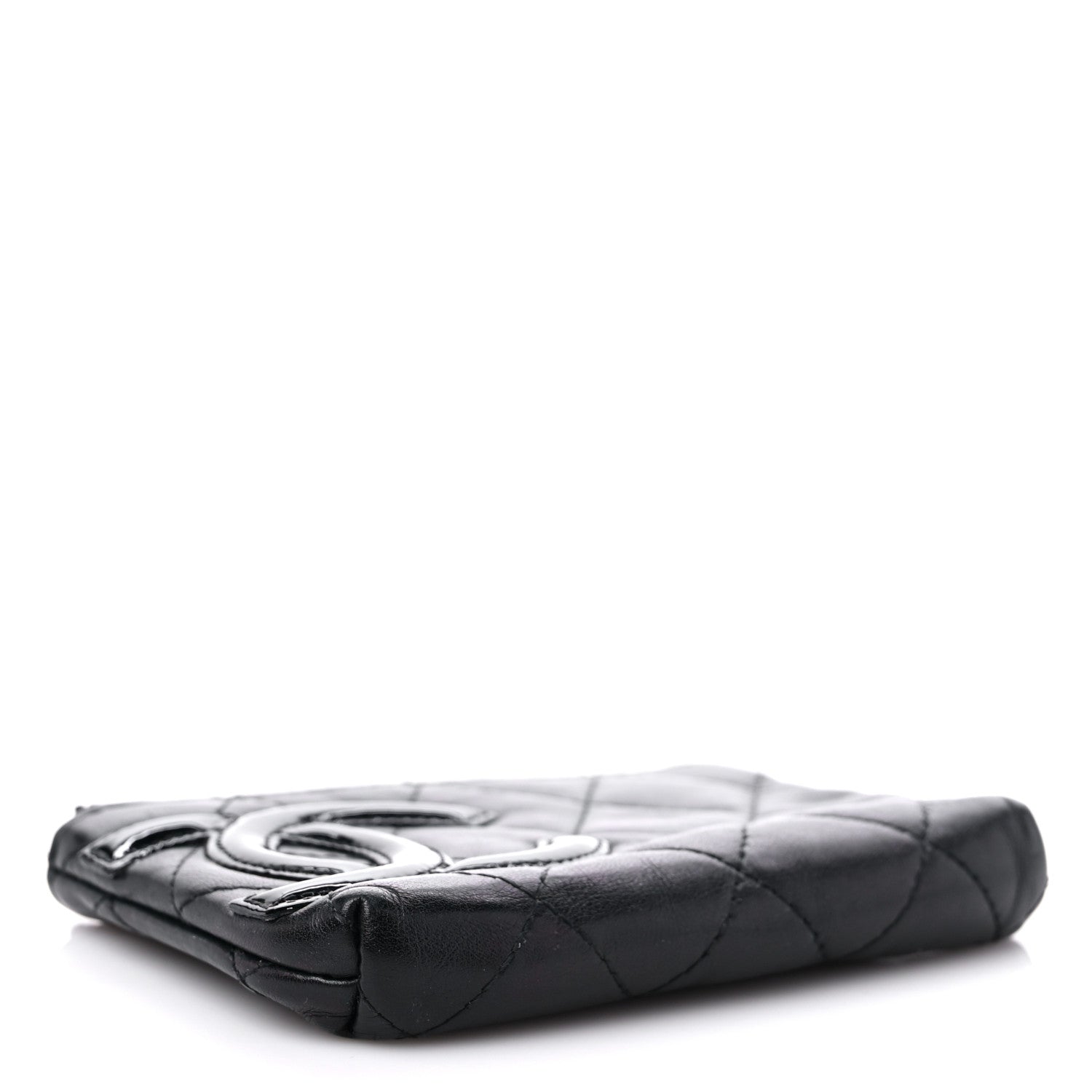 Chanel Calfskin Quilted Cambon Key Pouch Black 3 of 10