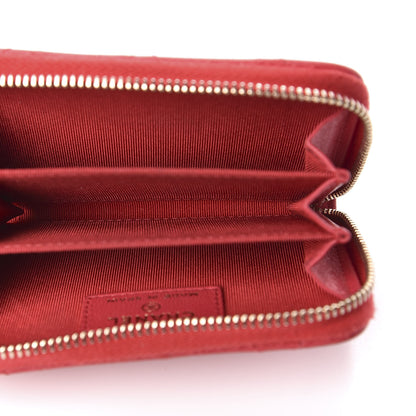 Chanel Lambskin Quilted Zip Around Coin Purse Wallet Dark Pink 5 of 10