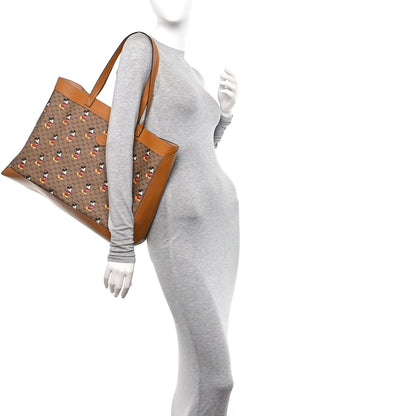Gucci X DISNEY Mini Vintage GG Supreme Monogram Mickey Mouse Large Shopping Tote Beige Vintage Sun Oil 2 of 11