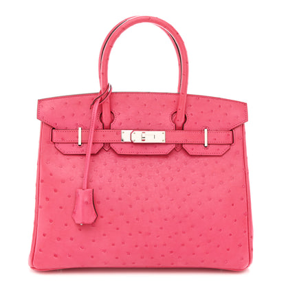 Hermes Ostrich Birkin 30 Rose Tyrien 1 of 21
