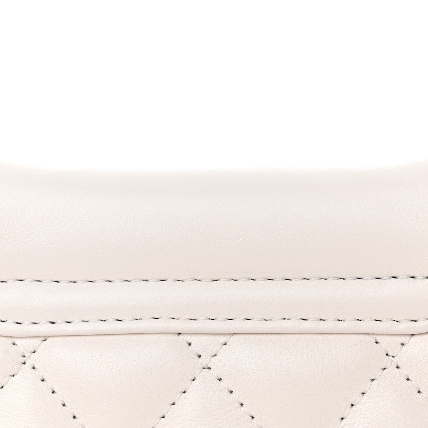 Chanel Shiny Aged Calfskin Quilted Nano Kelly Shopper White 12 of 13